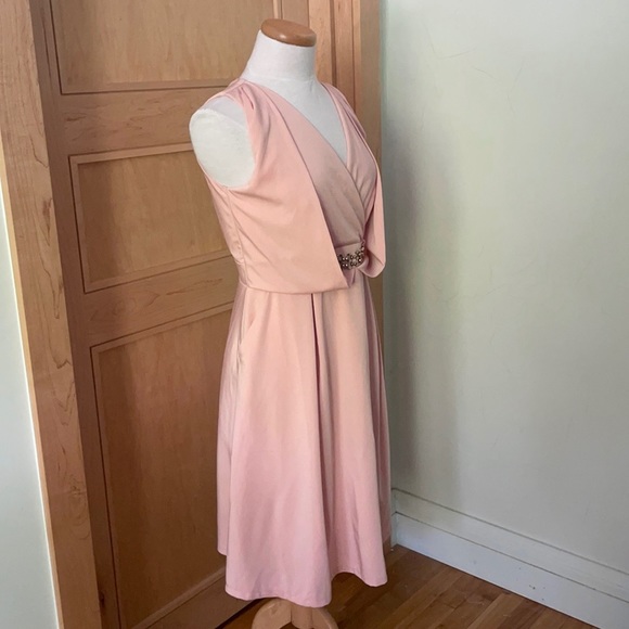 Little Mistress London Sleeveless Baby Pink Dress, Size 4 - Picture 6 of 16